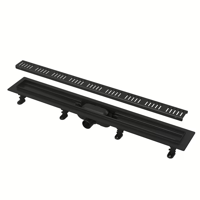 Sprchový žlab Alca Apz10black Simple v černé matné barvě s roštem