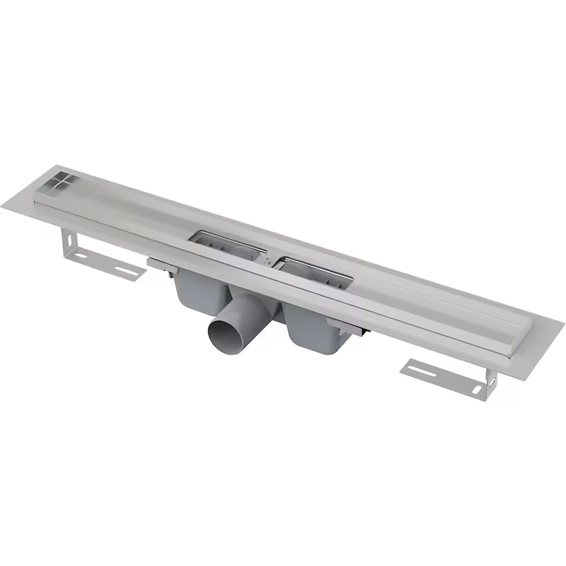 Nerezový sprchový žlab Alca Chrome 95 cm pro odvodnění sprchy v úrovni podlahy