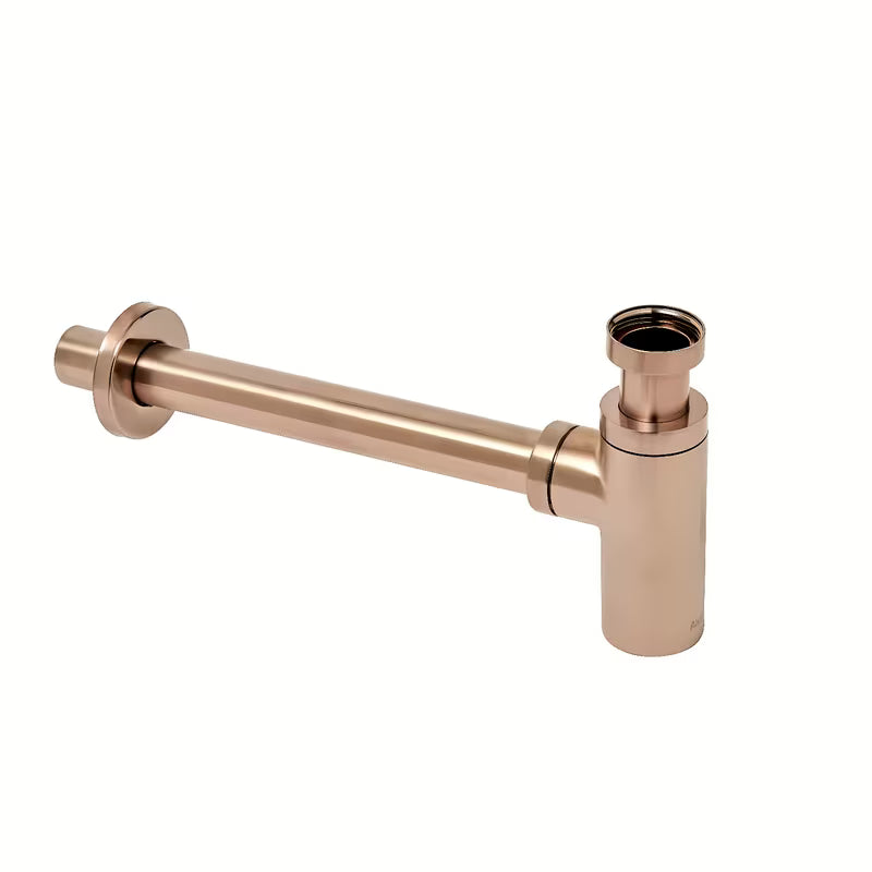 Alca Individual umyvadlový sifon DN32 v provedení rose gold mat s kovovou rozetou