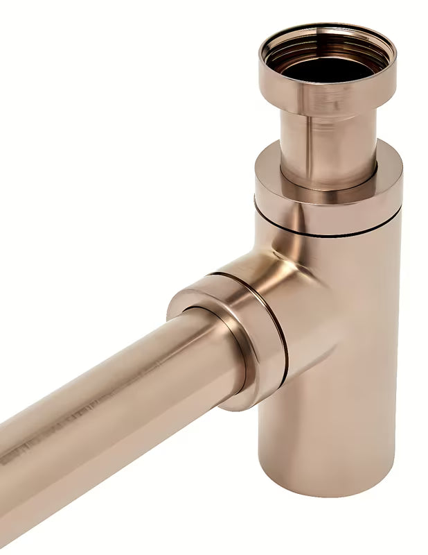 Alca Individual umyvadlový sifon DN32 v provedení rose gold mat s kovovou rozetou