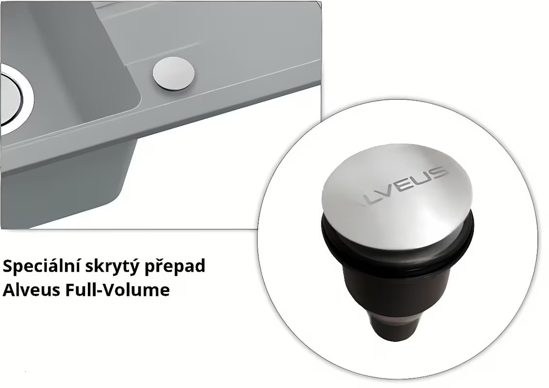 Granitový kuchyňský dřez Alveus Intermezzo 130 s odkapem v barvě beige