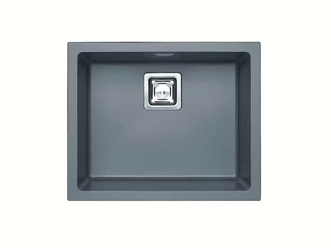 Granitinis virtuvės plautuvė Alveus Quadrix 50 ant stalviršio , spalva steel