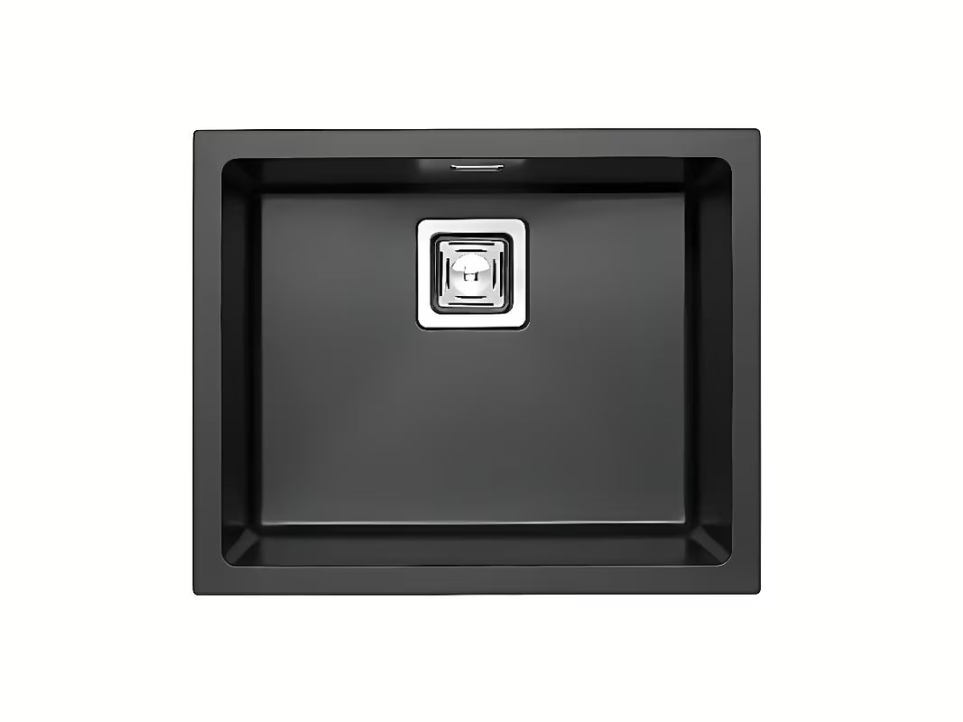 Granitový kuchyňský dřez Alveus Quadrix 50 v barvě twilight pro montáž na pracovní desku.