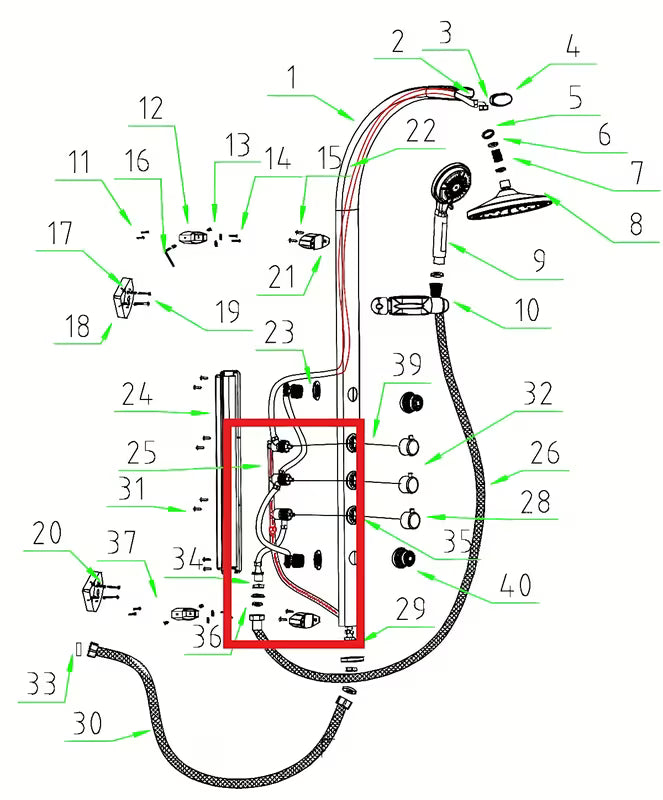 Náhradní propojovací hadička Anima Easyshower pro obnovu funkčnosti sprchové instalace.