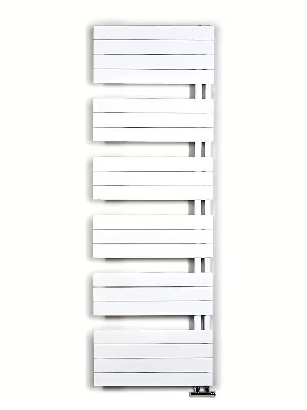 Bílý kombinovaný koupelnový radiátor Anima Oliver 60x179 cm pro vytápění a sušení ručníků