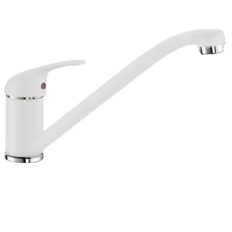 Bílá dřezová baterie Blanco Daras s matným povrchem Silgranit-look a otočným ramínkem