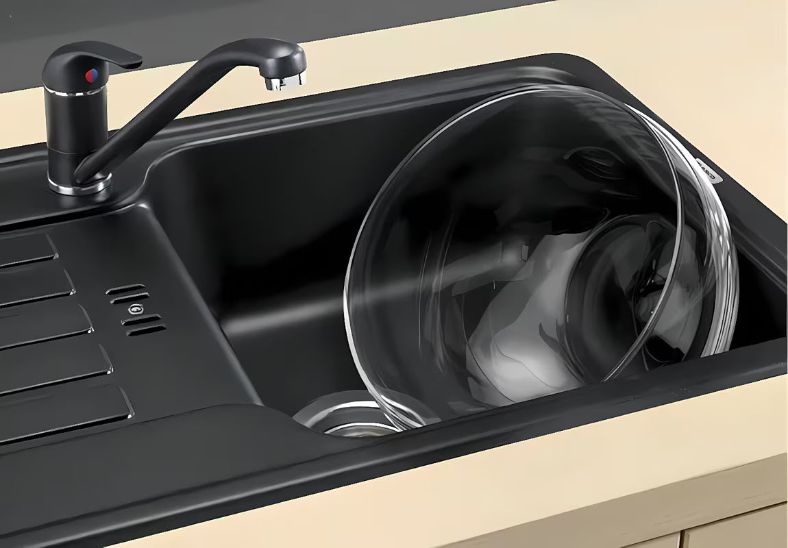 Antracitová dřezová baterie Blanco Daras - S s výsuvnou sprchou a matným povrchem Silgranit-look