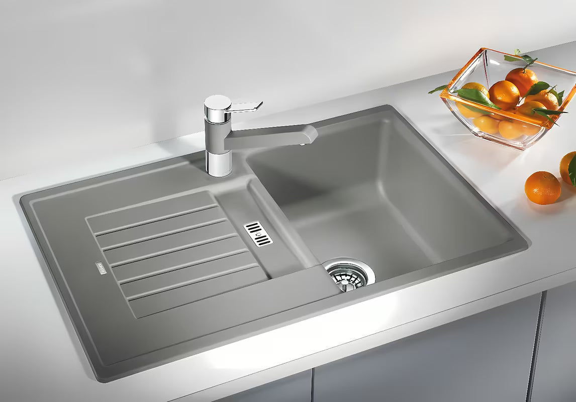 Blanco Zia 45 S granitový kuchyňský dřez s odkapní plochou, montáž shora, antracit