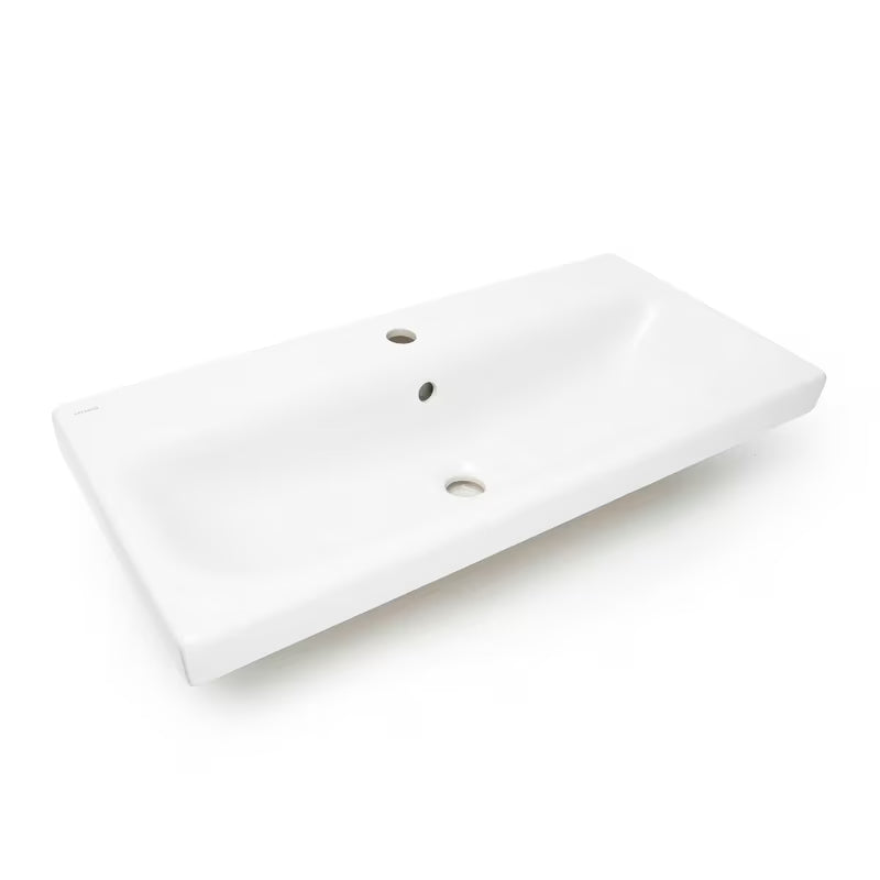Cersanit Dormo závěsná skříňka s keramickým umyvadlem v bílém lesku 80x37,5x62 cm