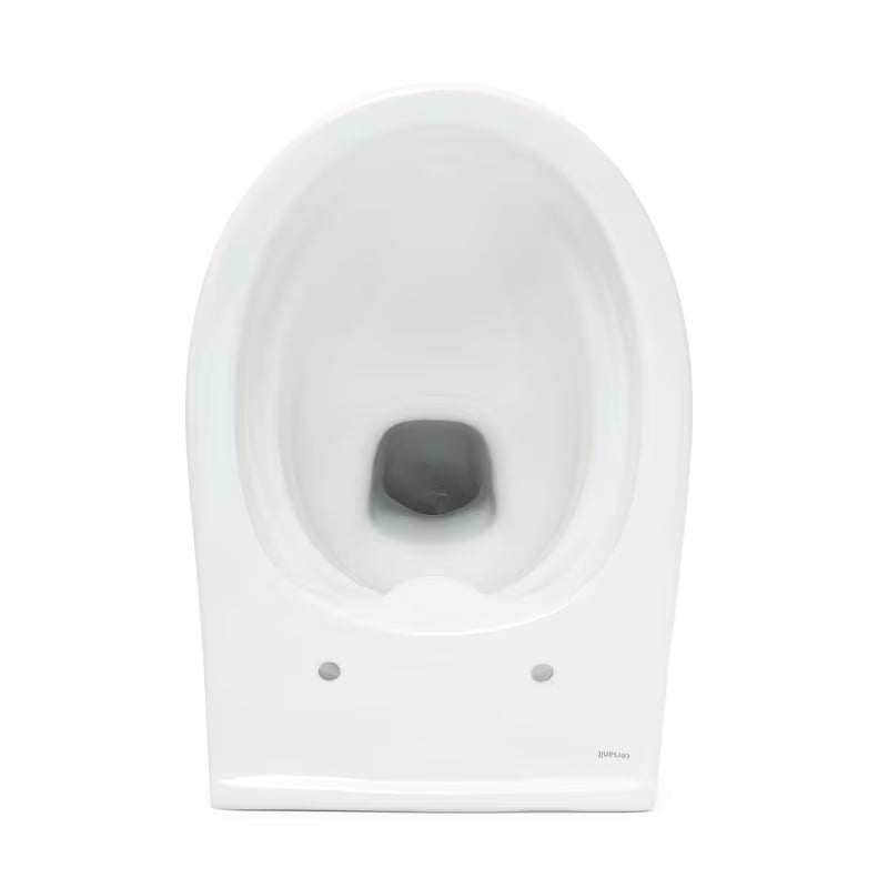 Bílé závěsné WC Cersanit Dormo s bezokrajovým provedením a sedátkem SoftClose
