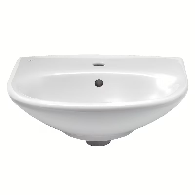 Bílé závěsné keramické umyvadlo Fayans Neo 50 x 40 cm s otvorem pro baterii uprostřed