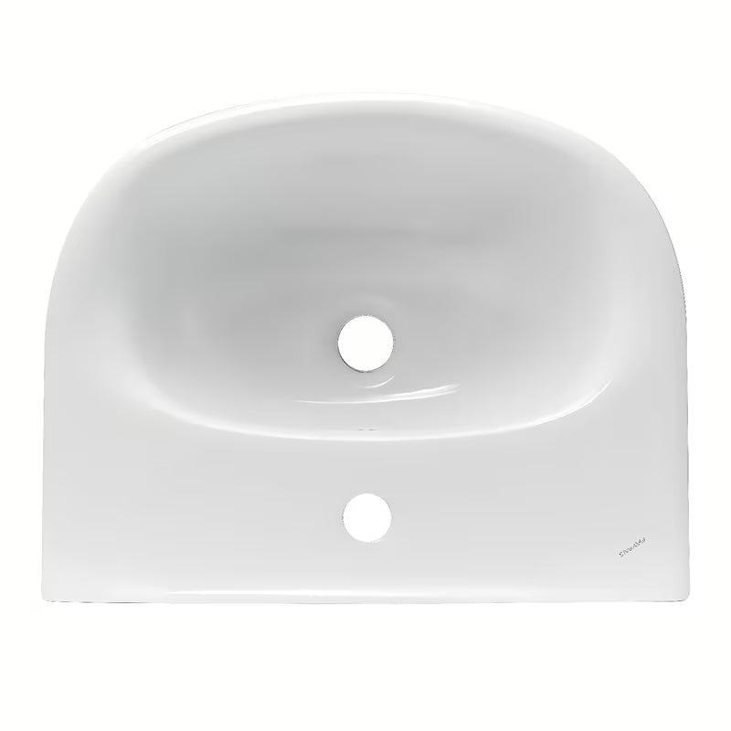 Bílé závěsné keramické umyvadlo Fayans Neo 50 x 40 cm s otvorem pro baterii uprostřed