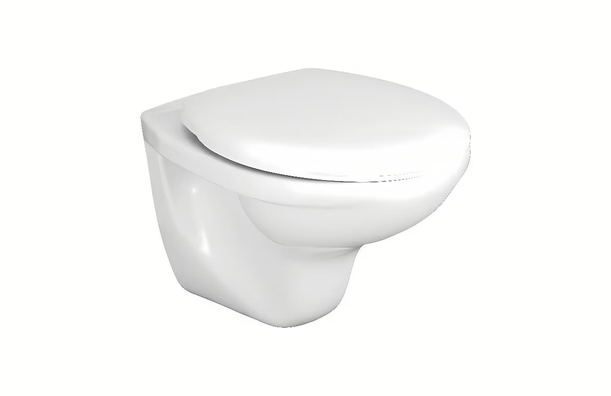 Bel viseča WC školjka Fayans Neo brez splakovalnega kroga z zadnjim odtokom