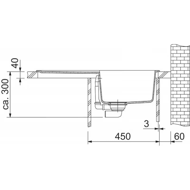 Bílý kuchyňský dřez Franke OID 611-78 z Tectonite s reverzibilním odkapávačem pro montáž na desku