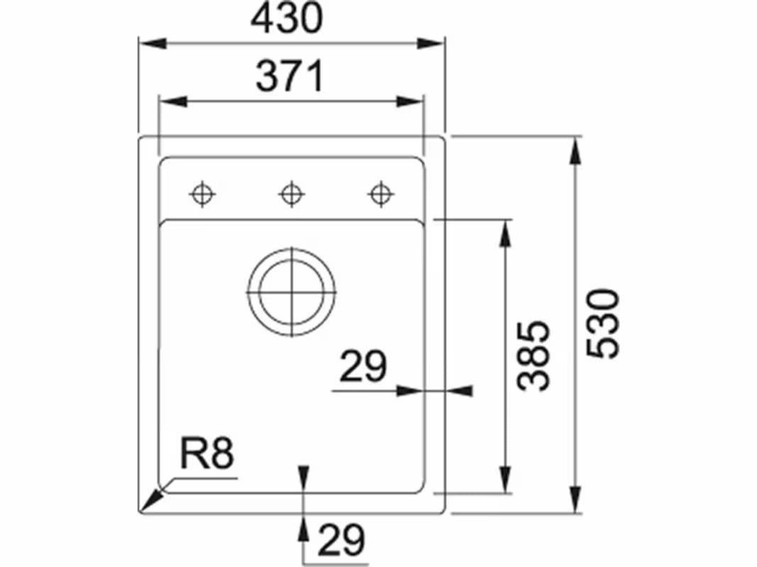 Šedý kuchyňský jednodřez Franke Sid 610-40 z materiálu Tectonite pro montáž na pracovní desku.