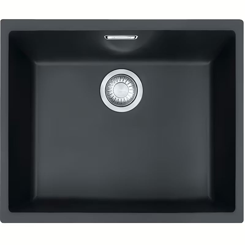 Černý kuchyňský jednodřez Franke SID 110-50 z materiálu Tectonite pro spodní montáž pod desku