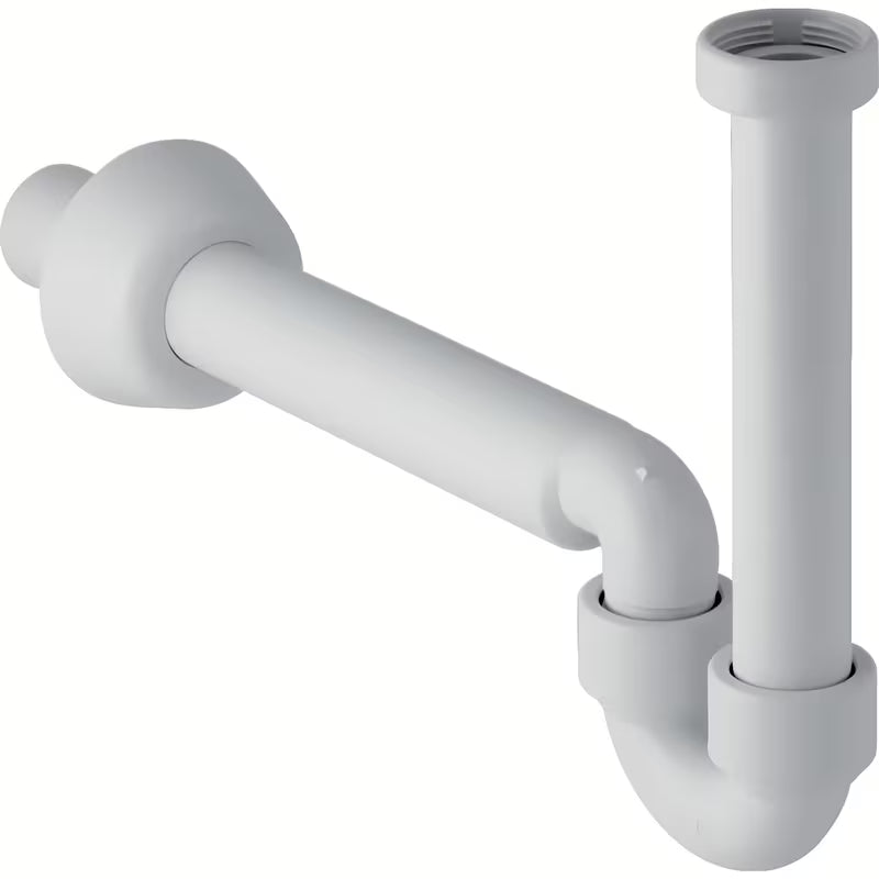 Trubkový sifon Geberit k umyvadlu a bidetu s vodorovným vývodem, plastový, d 32 mm