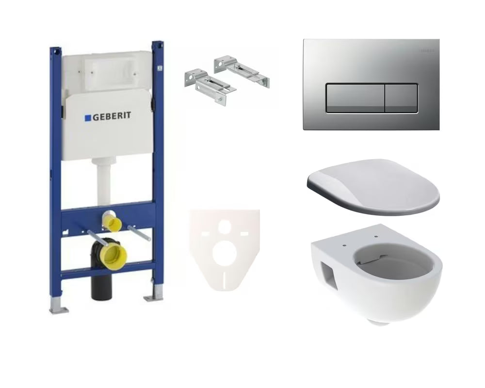 Závěsný WC set Geberit Selnova s nádržkou Geberit Delta pro předstěnovou instalaci