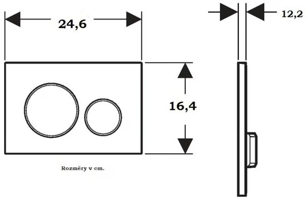 Geberit Sigma20 ovládací tlačítko v nerezu pro splachování nádržek pod omítku Geberit Sigma