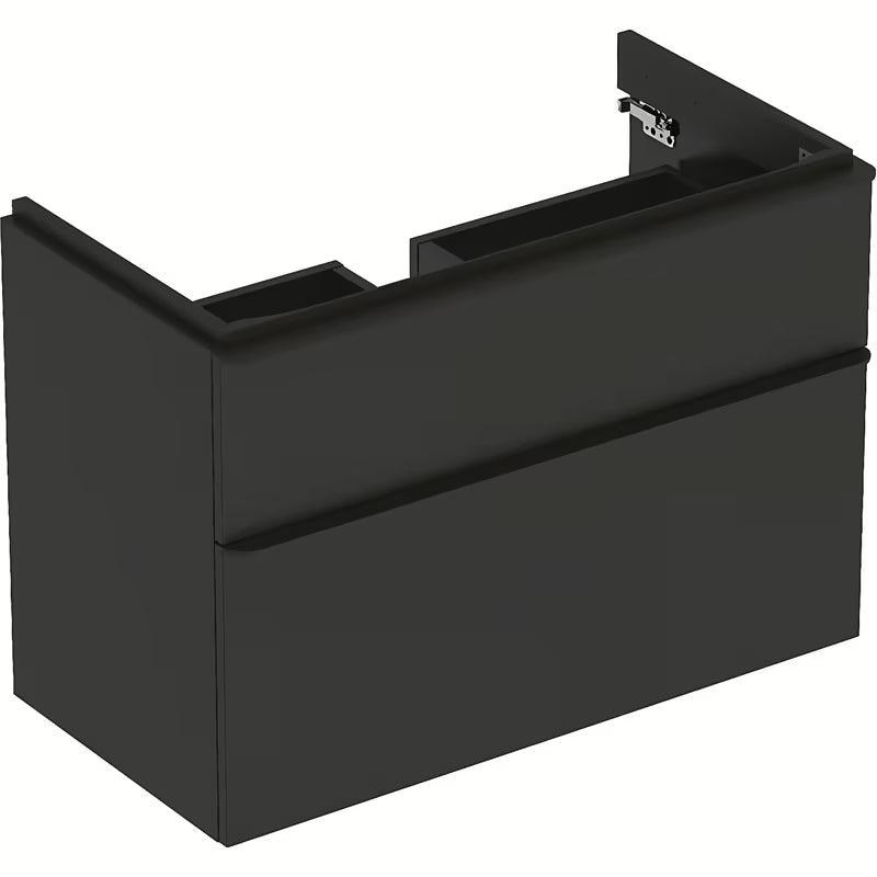 Závěsná skříňka pod umyvadlo Geberit Smyle Square 88,4x47x62 cm v antracitovém provedení