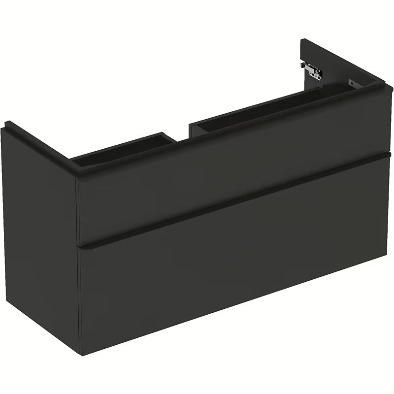 Závěsná skříňka pod umyvadlo Geberit Smyle Square 118,4x62x47 cm v antracitové barvě