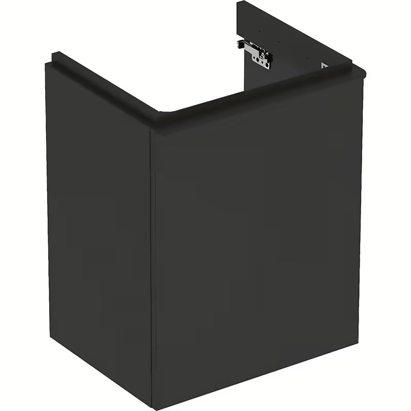 Závěsná skříňka pod umyvadlo Geberit Smyle Square v antracitovém dekoru láva, 49,2x62x40,6 cm