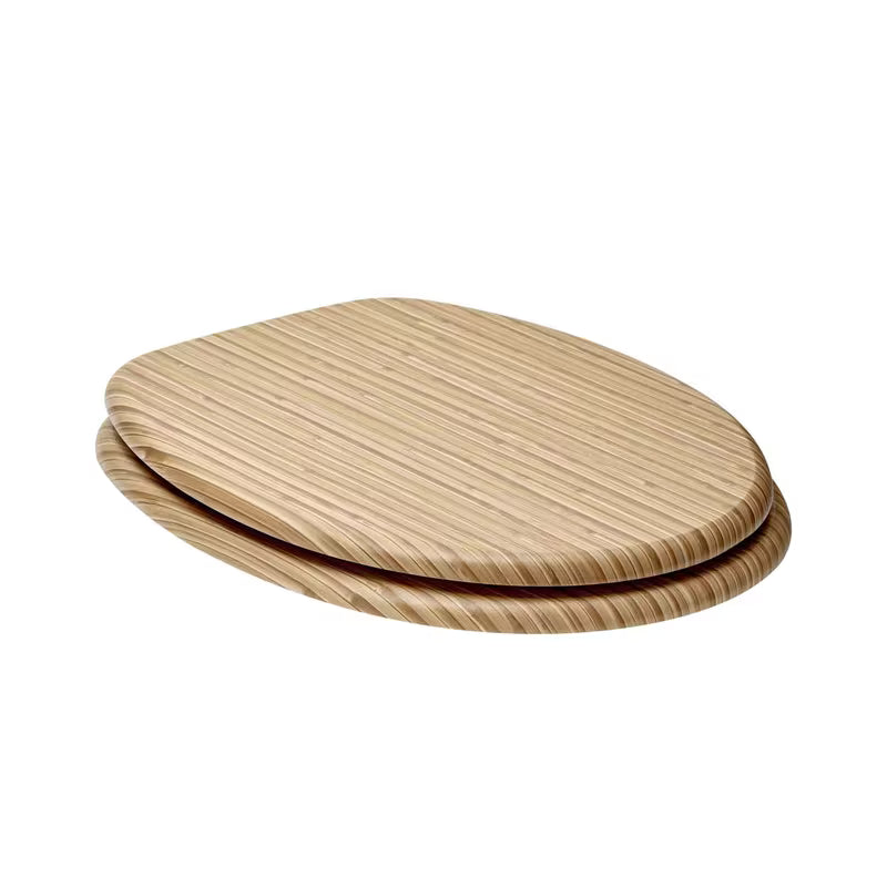 WC sedátko Glacera v dekoru bambus s panty SoftClose a hygienickým PVC povrchem