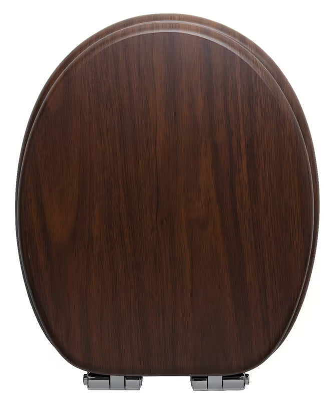 Glacera WC sedátko z MDF v dekoru ořech s panty SoftClose a Easy uchycením