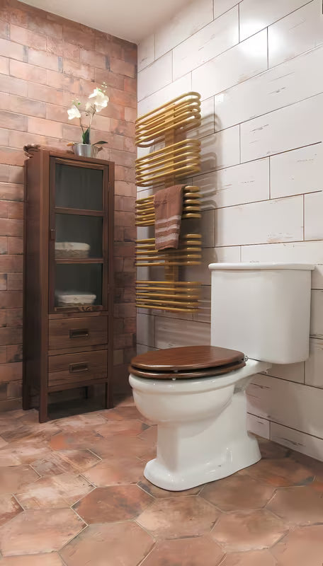 Glacera WC sedátko z MDF v dekoru ořech s panty SoftClose a Easy uchycením