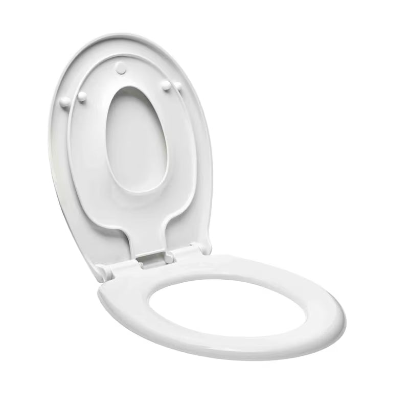 Bílé dětské WC sedátko Glacera Babynew s integrovanou vložkou a pomalým sklápěním SoftClose.