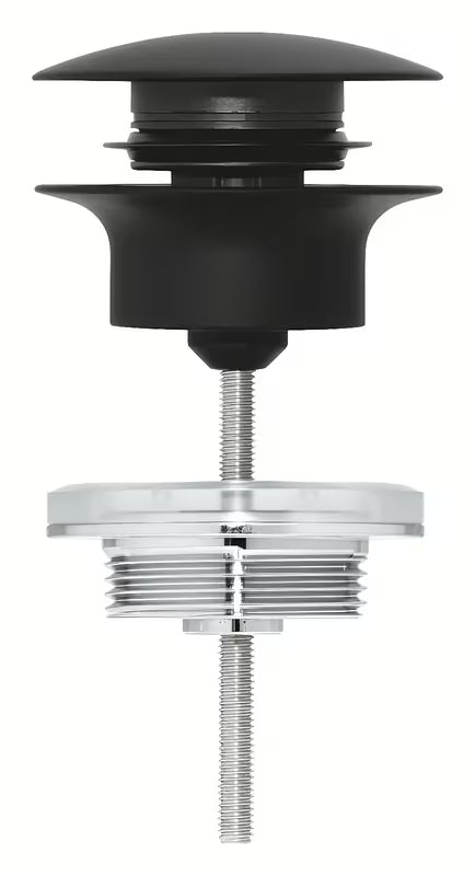 Umyvadlová výpust Grohe v barvě Phantom Black se zaskakovacím uzavíracím krytem