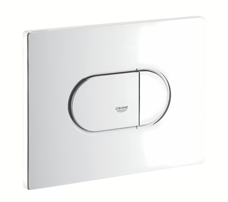 Bílé ovládací tlačítko Grohe Arena Cosmopolitan pro 2-činné splachování a funkci start/stop