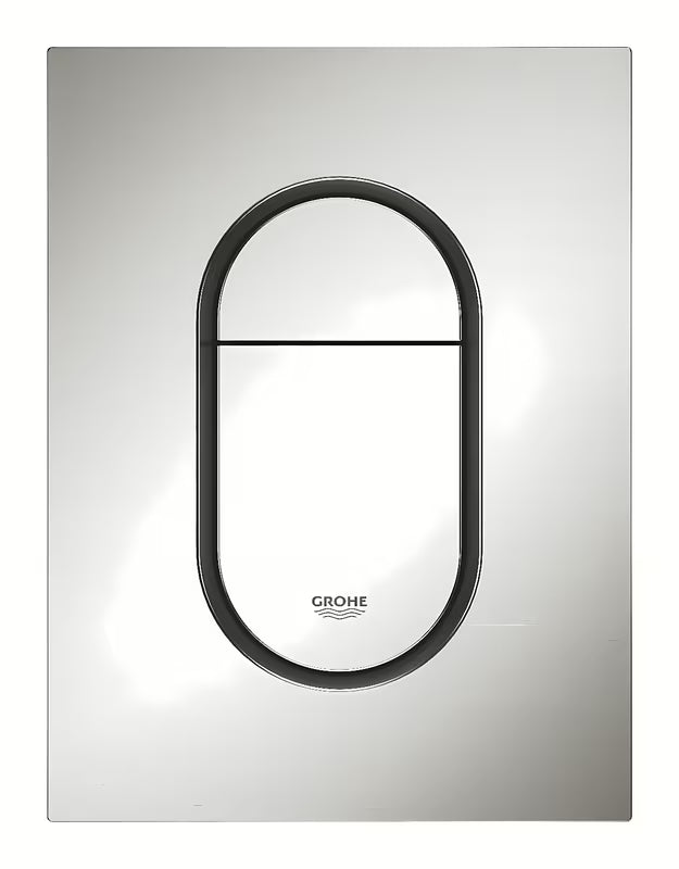 Splachovací tlačítko Grohe Arena Cosmopolitan S v povrchové úpravě SuperSteel pro podomítkové nádrže