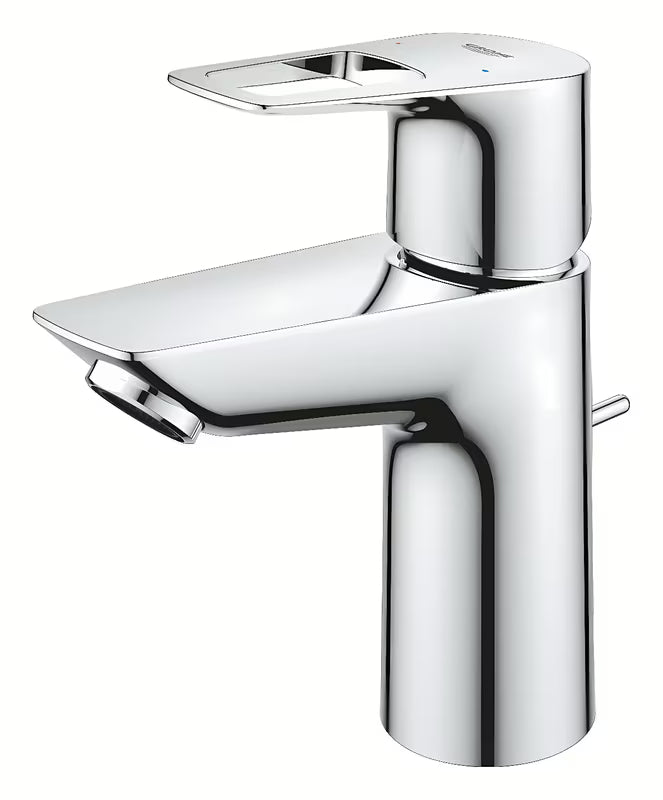 Kromirana jednoručna baterija stojeća miješalica za umivaonik Grohe bauloop s odvodom