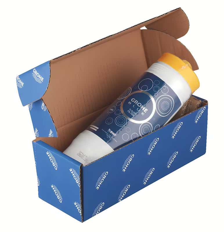 Výměnná filtrační kazeta Grohe Blue s kapacitou 600 l pro systémy Grohe Blue a Grohe Red.
