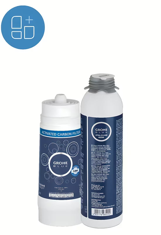 Aktivní uhlíkový filtr Grohe Blue pro systémy Grohe Blue do oblastí s měkkou vodou pod 9° dKH.