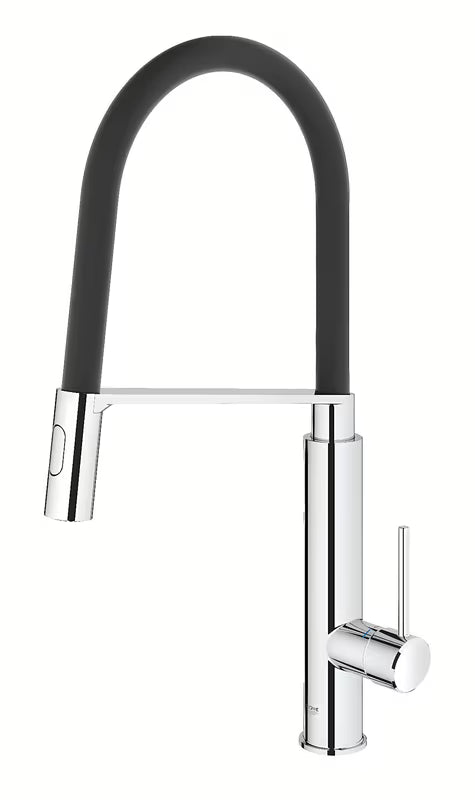 Chromová kuchyňská dřezová baterie Grohe Concetto New s vysokou otočnou výpustí a vytahovací sprškou
