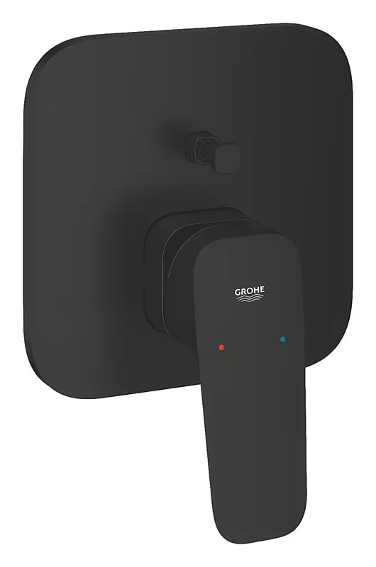Grohe Cubeo podomítková sprchová a vanová baterie v černé matné s pákovým ovládáním
