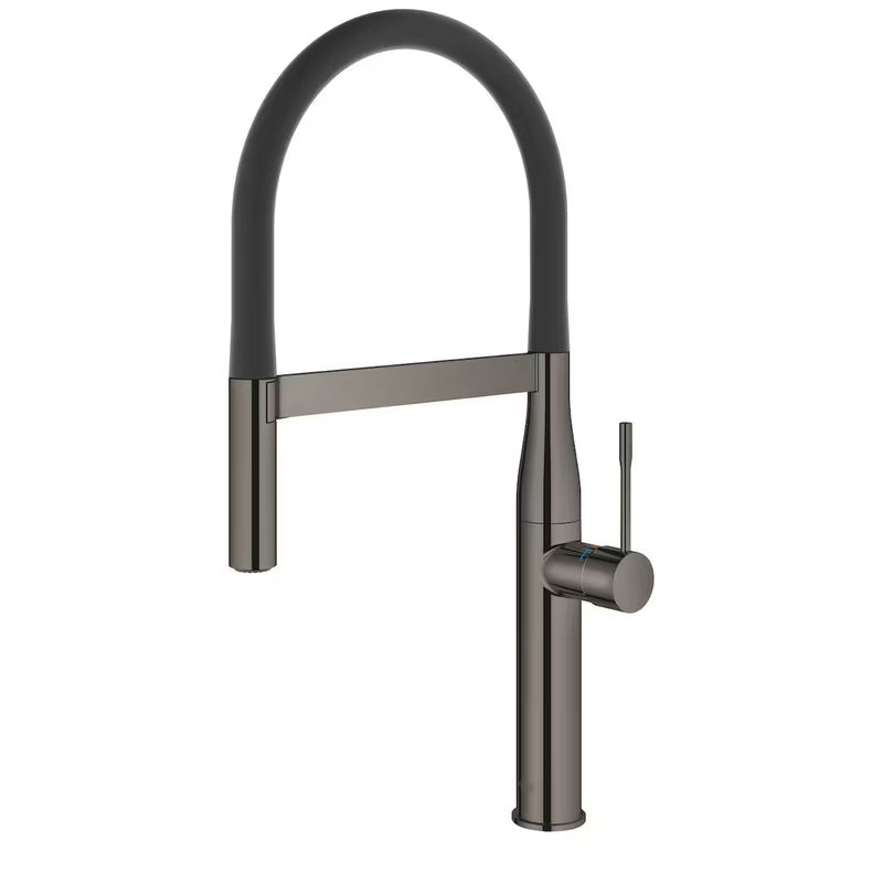 Dřezová baterie Grohe Essence Professional v provedení hard graphite s výsuvnou sprškou a otočnou výpustí