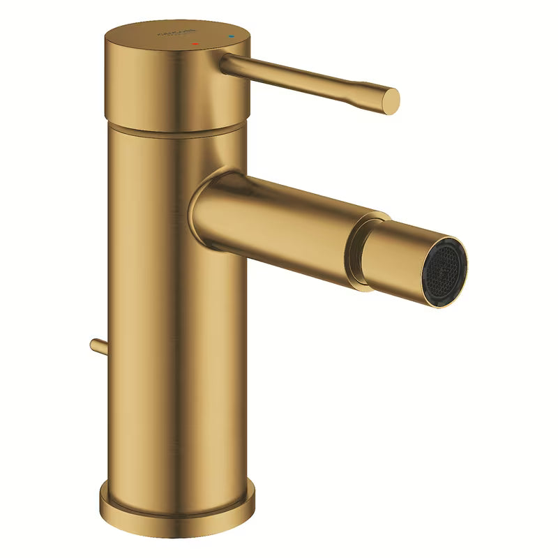 Bidetová páková baterie Grohe Essence s výpustí v povrchové úpravě brushed cool sunrise.