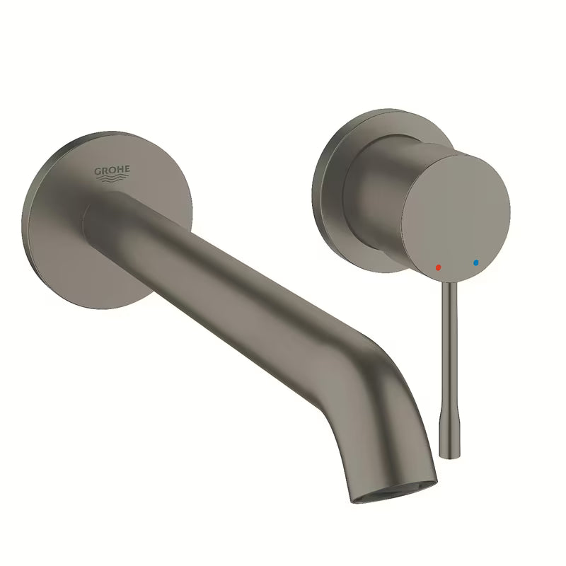 Podomítková umyvadlová baterie Grohe Essence New v povrchové úpravě Brushed Hard Graphite pro nástěnnou montáž.