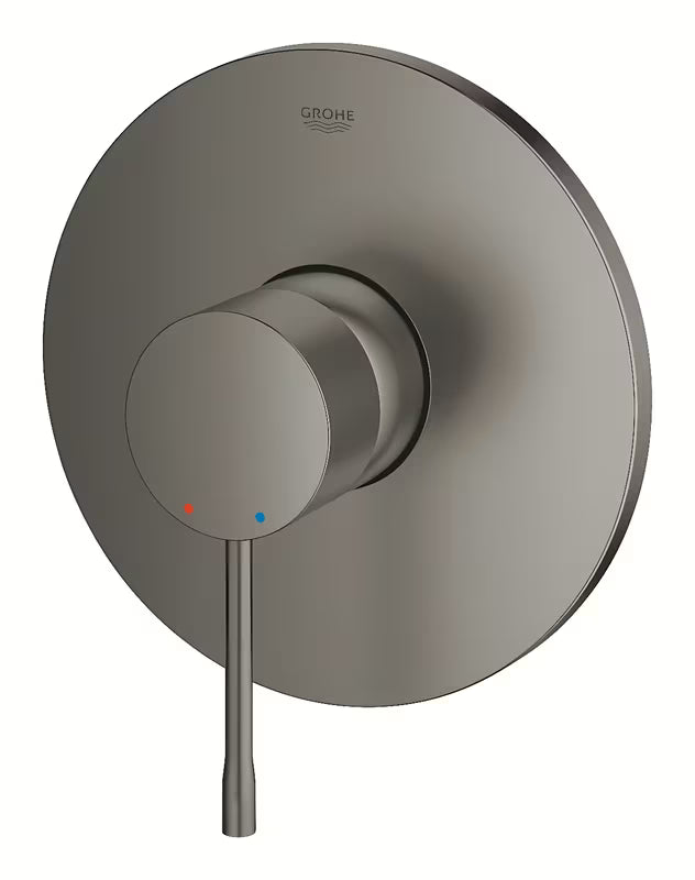 Podomítková páková sprchová baterie Grohe Essence New v provedení brushed hard graphite