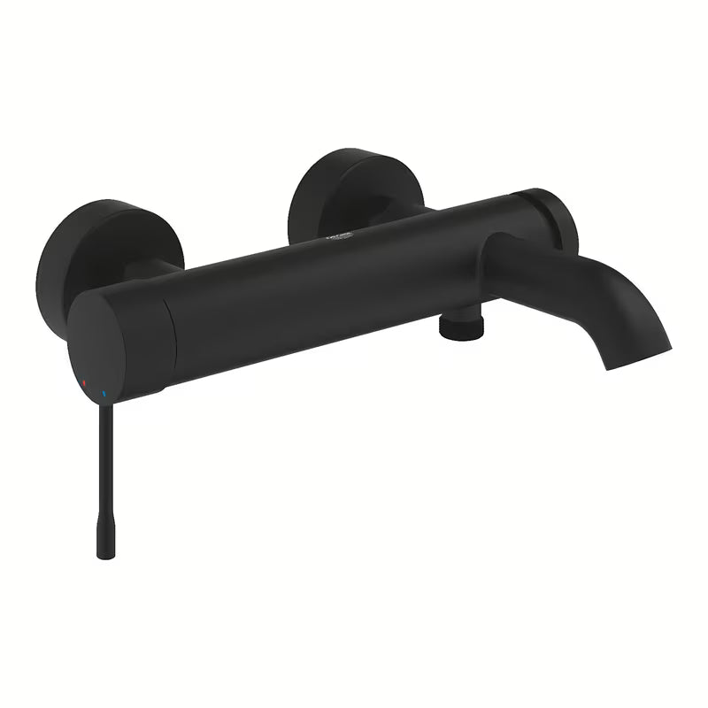 Stenska enoročna armatura za kad Grohe Essence New v mat barvi phantom black