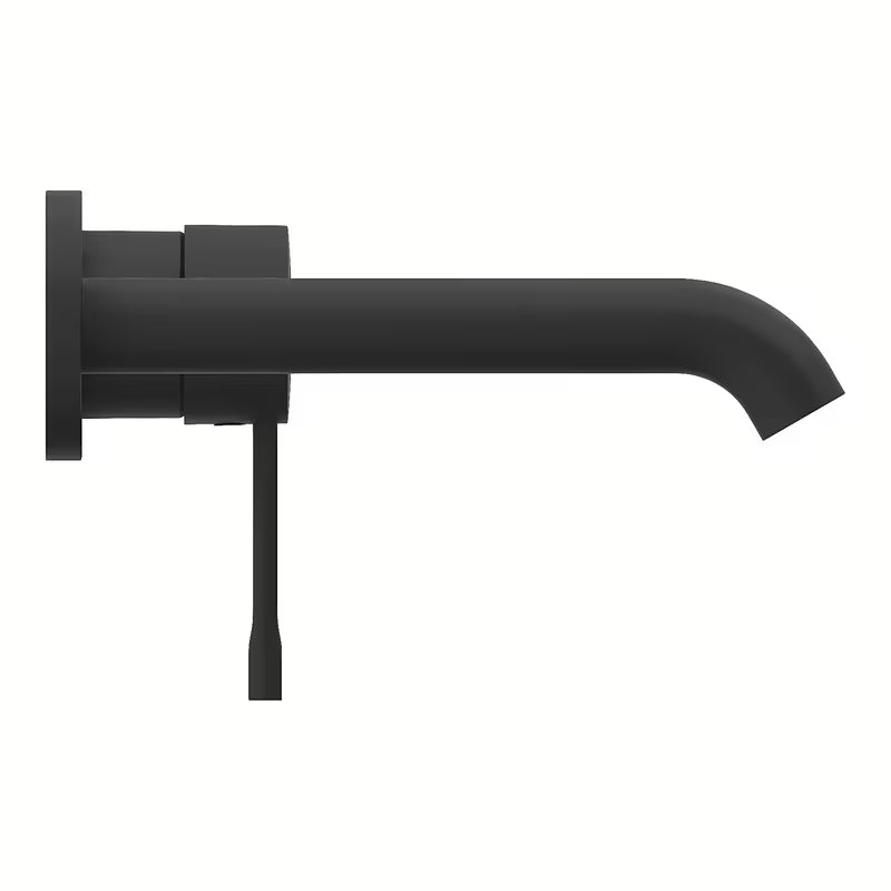 Grohe Essence New podomítková umyvadlová baterie na stěnu v barvě phantom black s pákou a rozetou