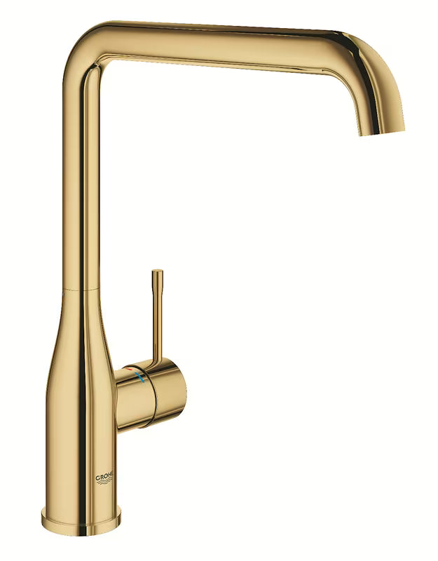 Grohe Essence New páková dřezová baterie s vysokou otočnou výpustí v provedení cool sunrise.