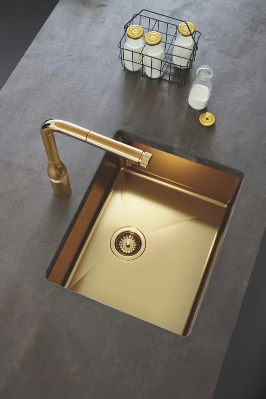 Grohe Essence SmartControl dřezová baterie cool sunrise s vytahovací sprchou a vysokou otočnou výpustí