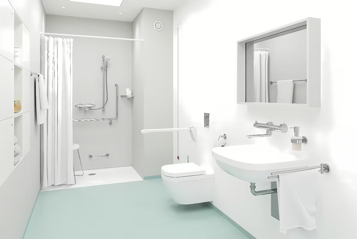 Chromový držák ručníků Grohe Essentials se dvěma otočnými rameny a skrytým upevněním