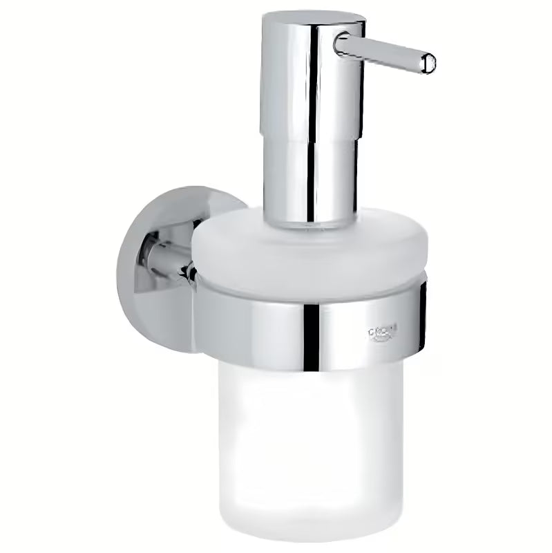 Grohe Essentials dávkovač tekutého mýdla bez držáku v chromovém provedení se skleněnou nádobkou