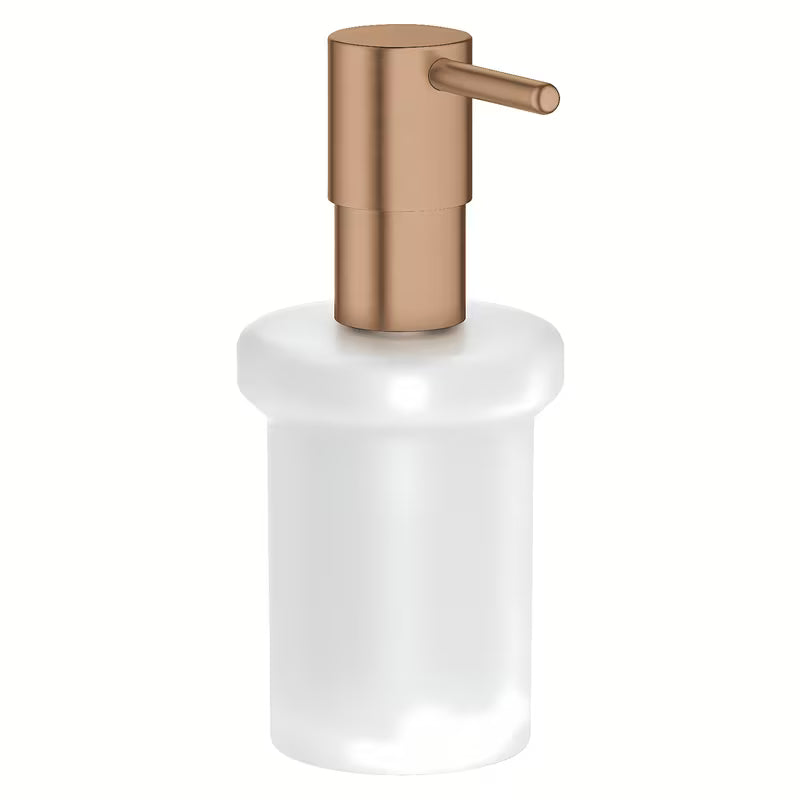 Grohe Essentials dávkovač mýdla bez držáku v provedení Brushed Warm Sunset se skleněnou nádobkou