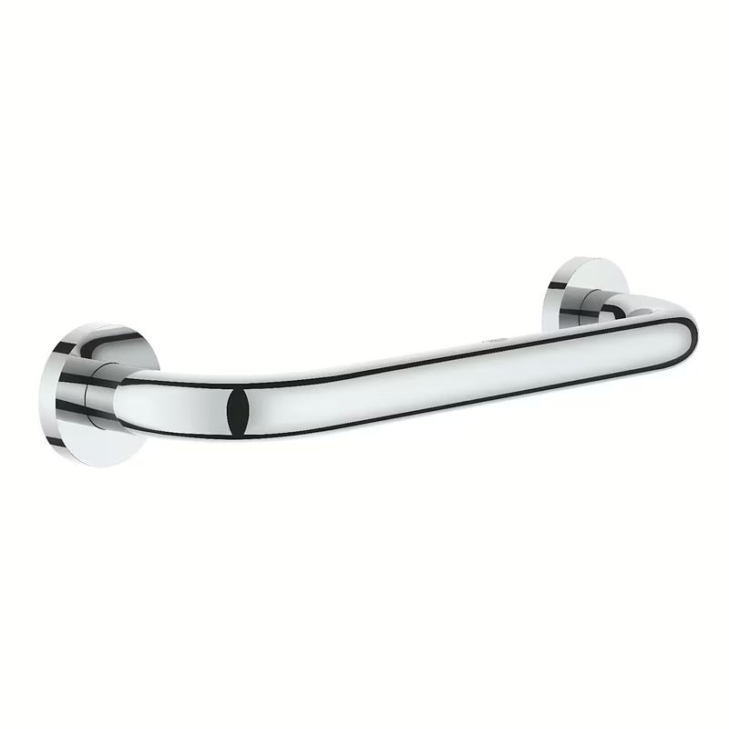 Chromové vanové madlo Grohe Essentials s povrchem Grohe StarLight a skrytým upevněním